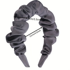 Wide Satin Headband Women Non Slip Hair Bands