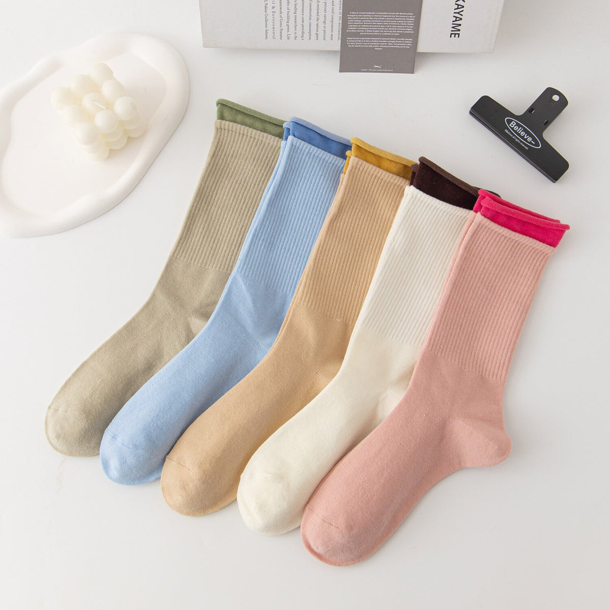 5 Pairs Funny Curling Socks Women's Stockings & Hosiery