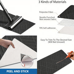 Non Slip Carpet Stair Treads - Gray Self Adhesive Soft Peel And Stick