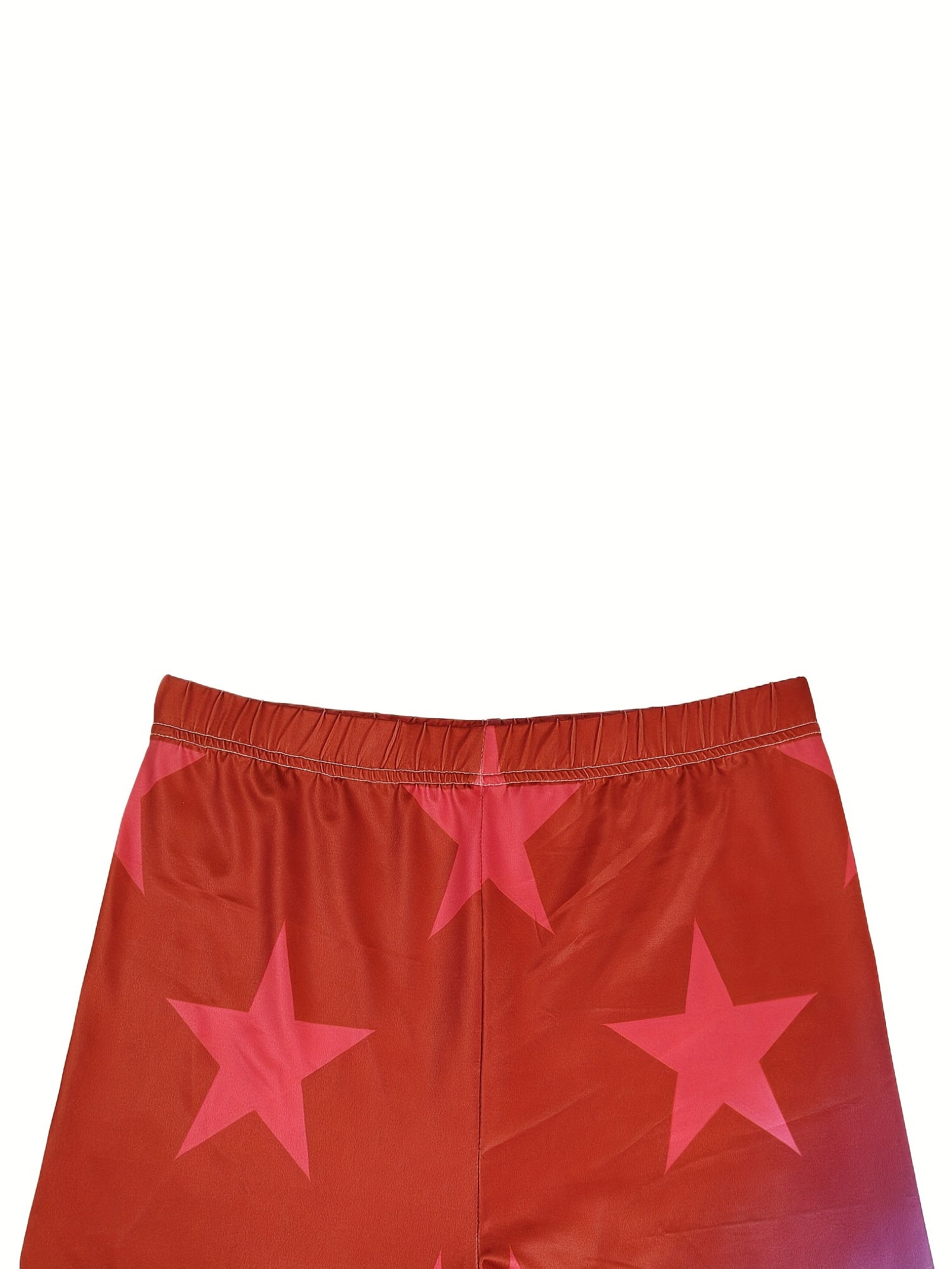 Flag Star Print Skinny Leggings Casual Stretchy Leggings