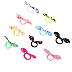 10PCS Kids Bow Hair Rope Girls Head Rope Random