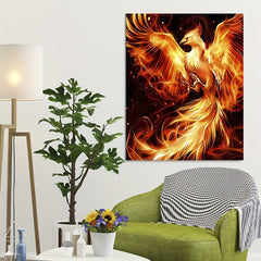 DIY Fire Phoenix Painting Kit By Numbers On Canvas For Adults
