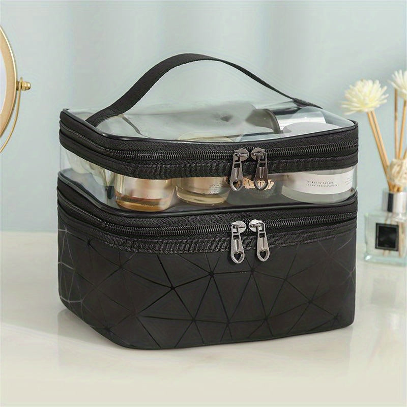 Waterproof Cosmetic Bag Travel Makeup Storage Portable Zipper Toiletry Bag