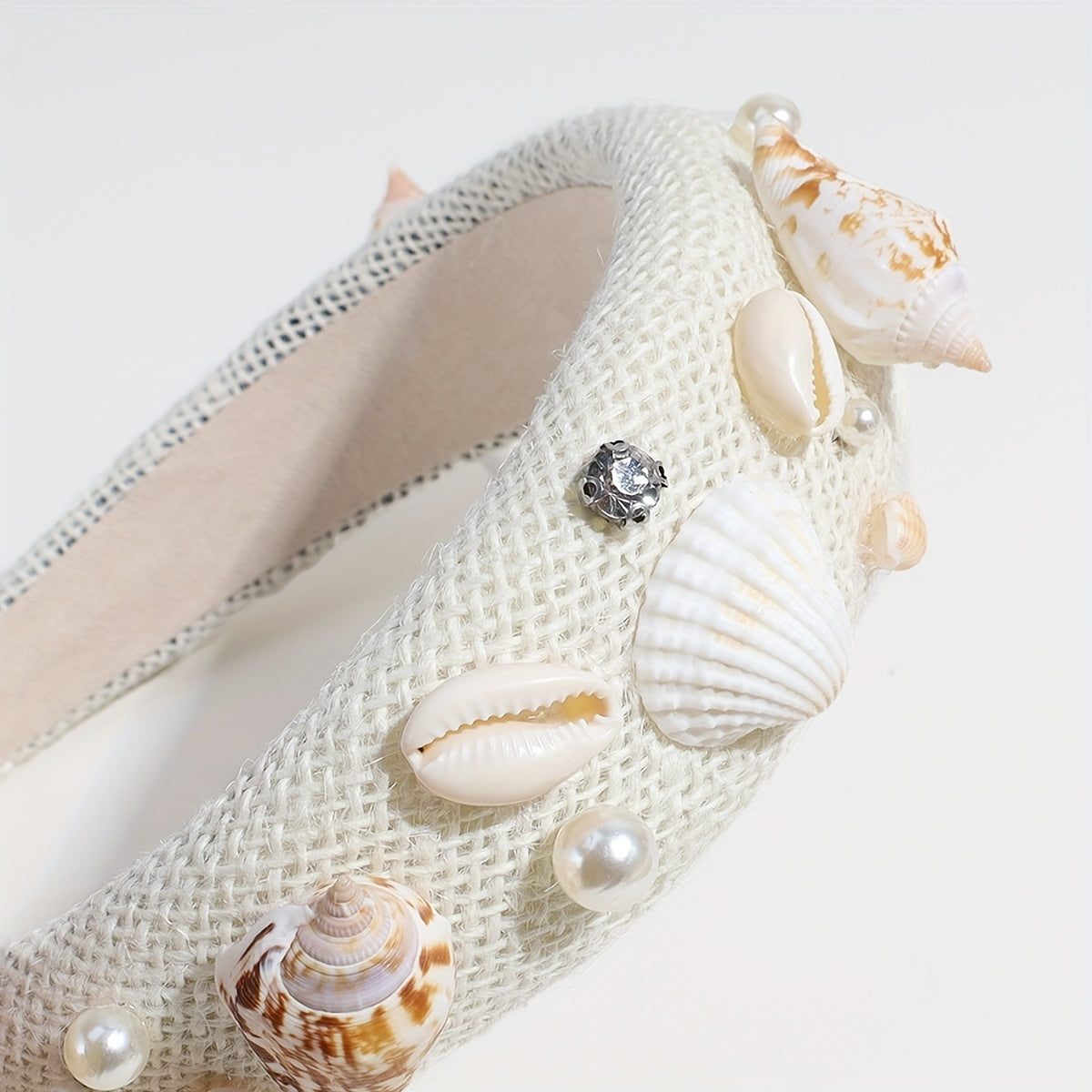 Seaside Holiday Shell Hair Hoop Sponge Headband Thicken Hair Band