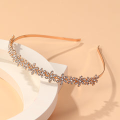 Alloy Rhinestone Flower Hair Hoop Head Jewelry Women Hair Accessories