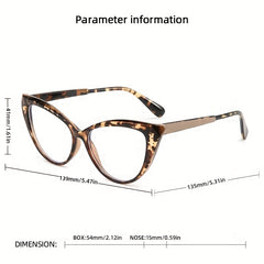 Cat Eye Anti Light Glasses For Women Men Clear Lens Glasses