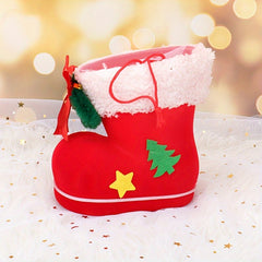 1pc Christmas Candy Boot Gift Bag Small Ornament Decoration
