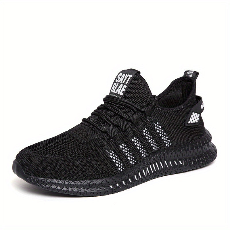 Men's Striped Walking Shoes Casual Outdoor Comfortable Lace up Sneakers