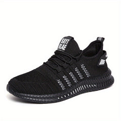 Men's Striped Walking Shoes Casual Outdoor Comfortable Lace up Sneakers