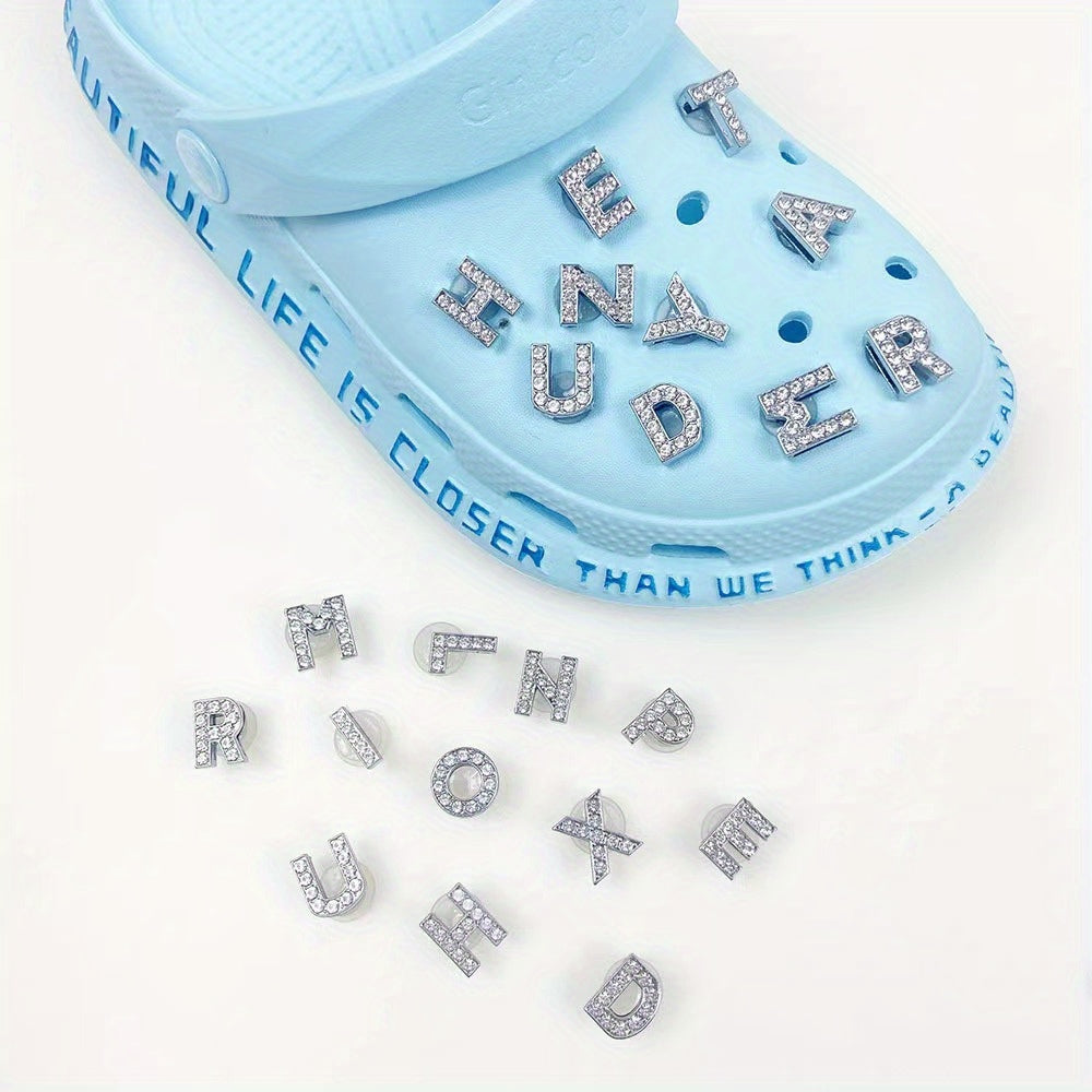 20pcs Metal Letters & Numbers Shoe Charms for Clogs Garden Shoes