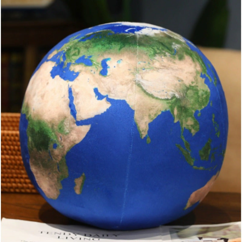 Spherical Earth Plush Toy Doll Realistic World Map Soft Material