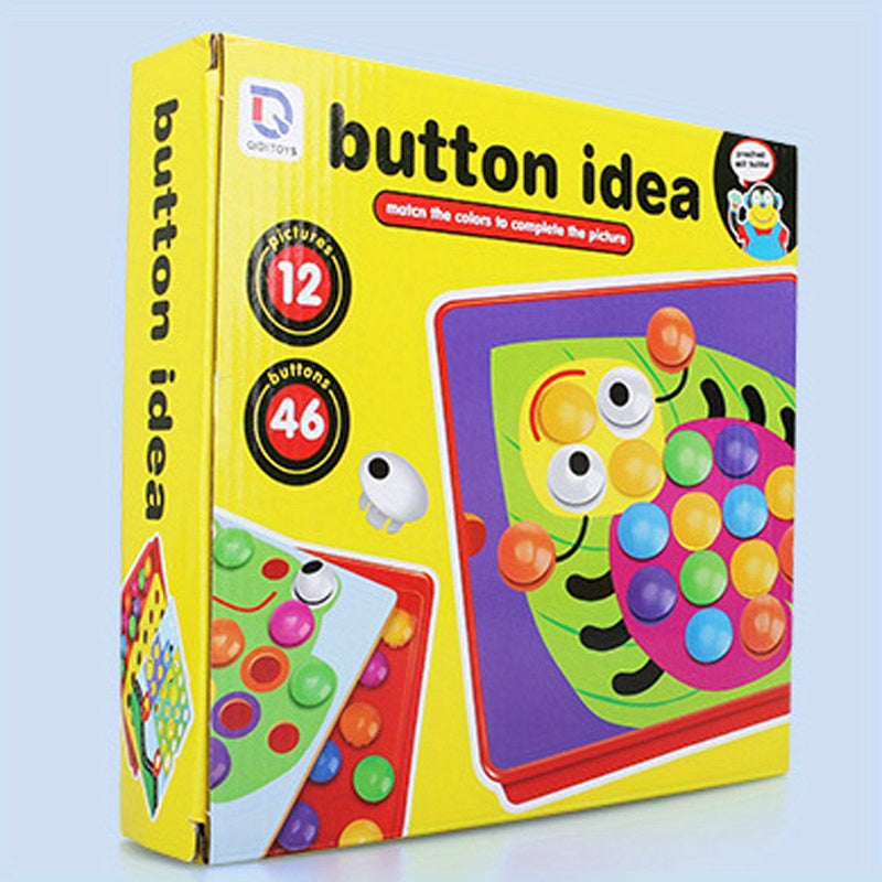 Button Art Toys Crafts For Toddler Activities Game Peg Board Preschool Toys