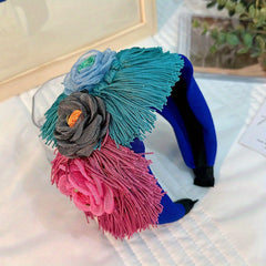 Colorful Boho Tassel Flower Headband for Women
