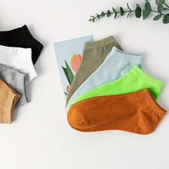 8 Pairs Solid Low Cut Ankle Socks Women's Stockings