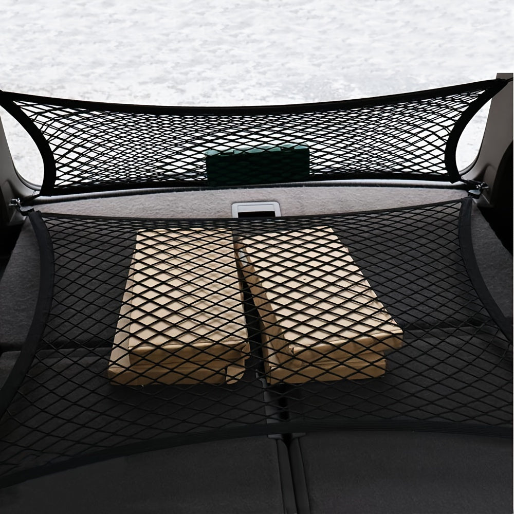 Car Sundries Storage Mesh Bag Double Single Layer Organizer