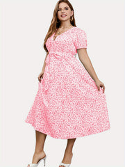  Women's Ombre & Gingham Print Maxi Dress