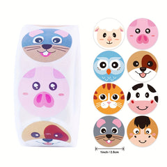 500pcs Animal Zoo Sticker Labels for Encouraging & Gift Wrapping