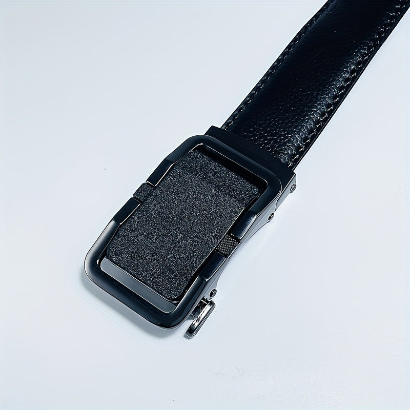 Men's Automatic Buckle PU Leather Belt Casual Business Belt
