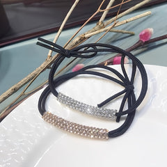 4pcs Rhinestone Hair Tie Ponytail Holder Hair Band Headwear