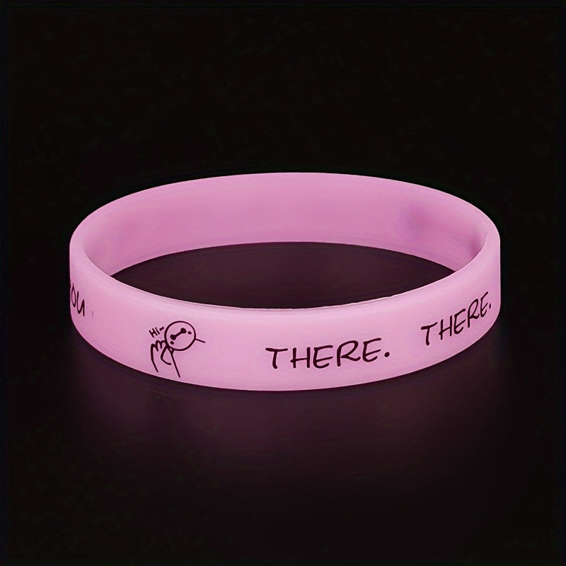 3pcs Glow In Dark Silicone Bracelet Always With You Luminous Couple Wrist Band