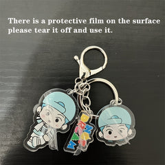Cartoon Keychain Doll Acrylic Keyring Purse Bag Backpack Car Key Charm Accessory