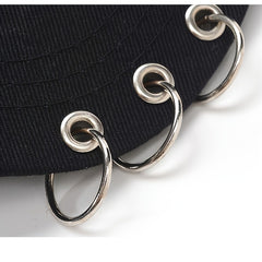 Men's Hip Hop Hat With Three Ring Iron Buckle