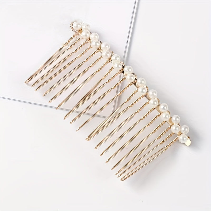 Pearl Hair Comb Bridal Braiding Head Jewelry Hair Accessories