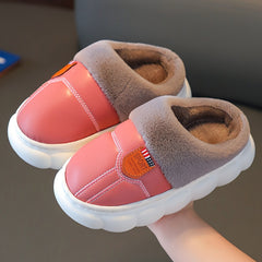 Boys Plus Fleece House Shoes Non Slip Soft Warm Walking Shoes