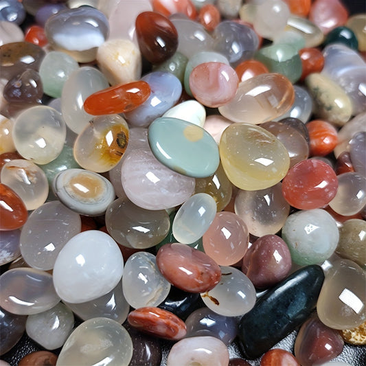 100g Colored Agate Polishing Stones for Fish Box Decorative Stone