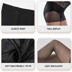  Casual Stockings Women's Plus Solid Anti-hook Sheer Tights