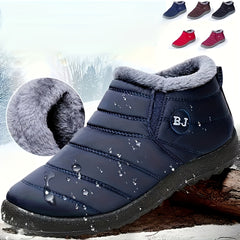 Women's Thermal Slip On Snow Boots Plush Flat Short Boots