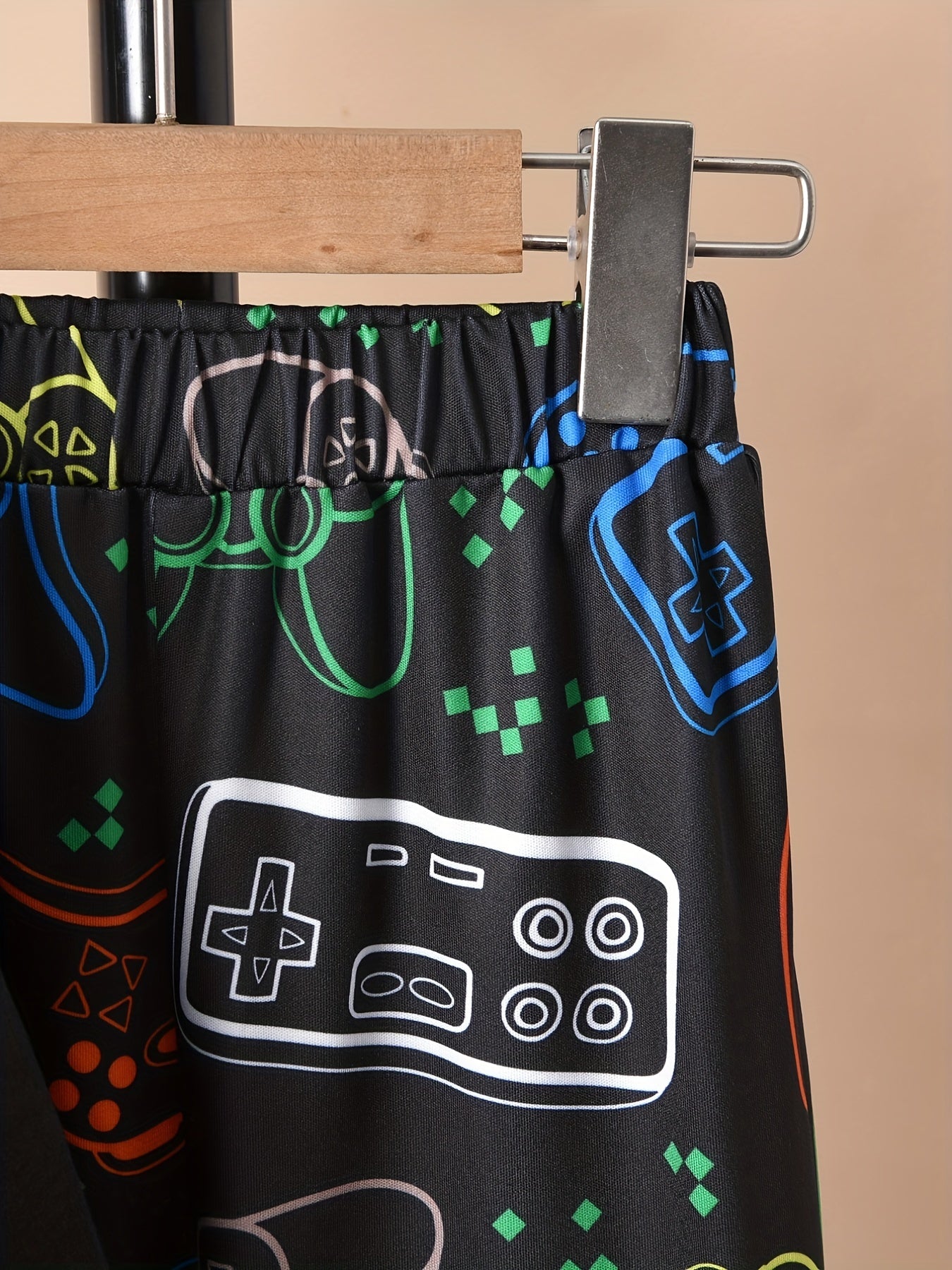 Boy's Cartoon Gamepad Outfit 2pcs Set for Spring Fall