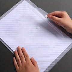 10pcs Waterproof Transparent File Bag Large Capacity Office Supplies
