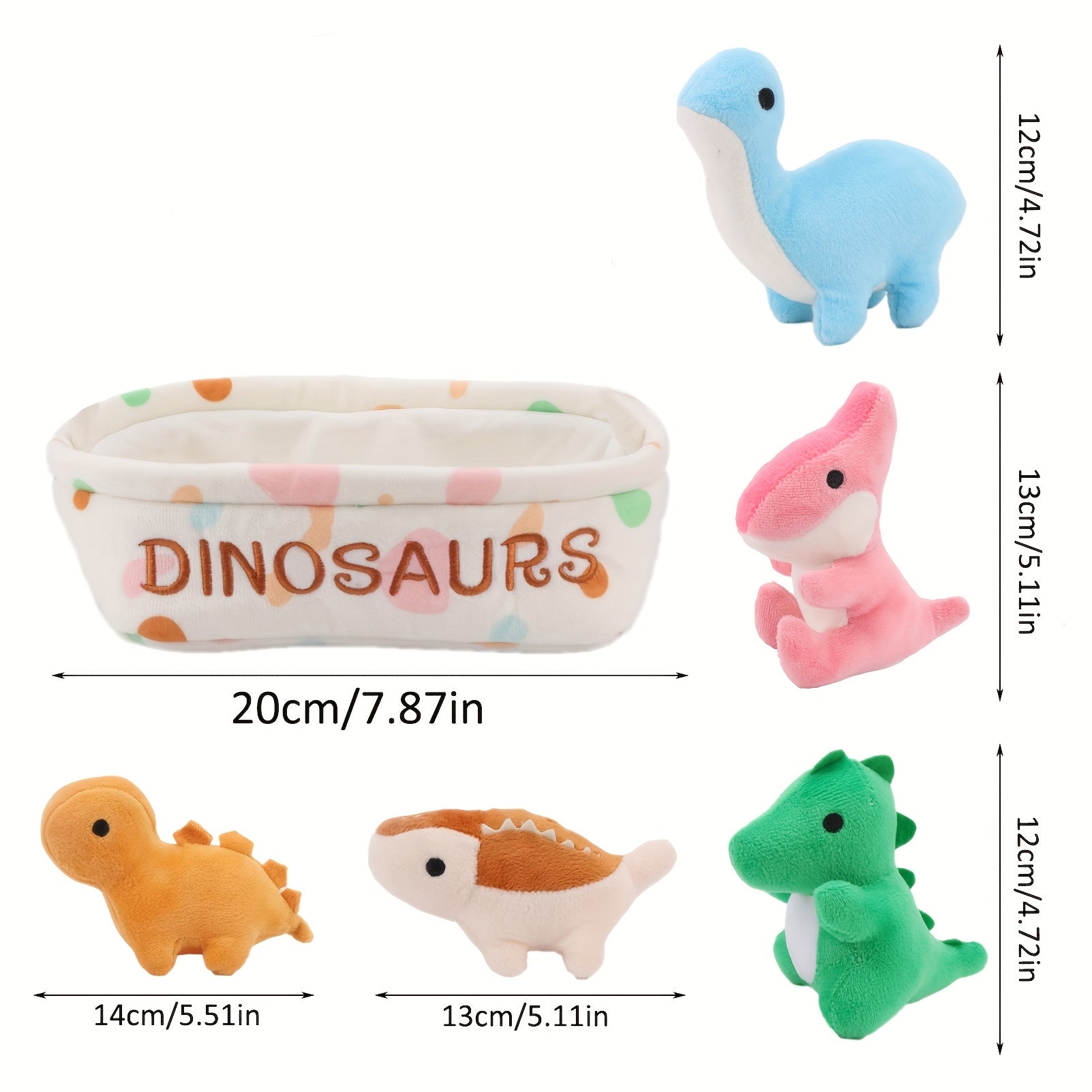 Molutian Plush Animal Basket Soft Stuffed Toys Incl...