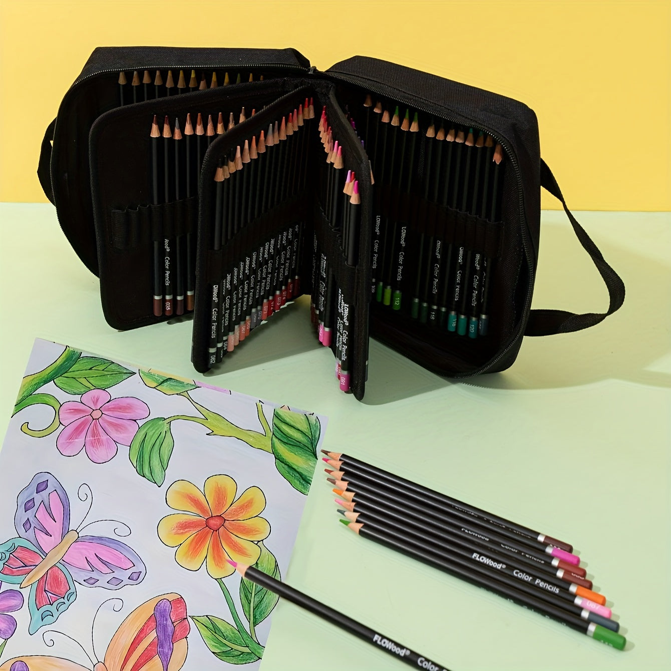 120 Professional Colored Pencils Set in Case for Sketching Drawing Art