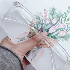 Square Anti Light Glasses For Women Men Students Gradient Nearsighted Frame