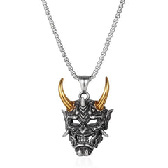 Men's Halloween Ghost Mask Necklace Pendant