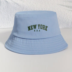 York Print Bucket Hat Unisex Lightweight Sunscreen Fisherman Cap
