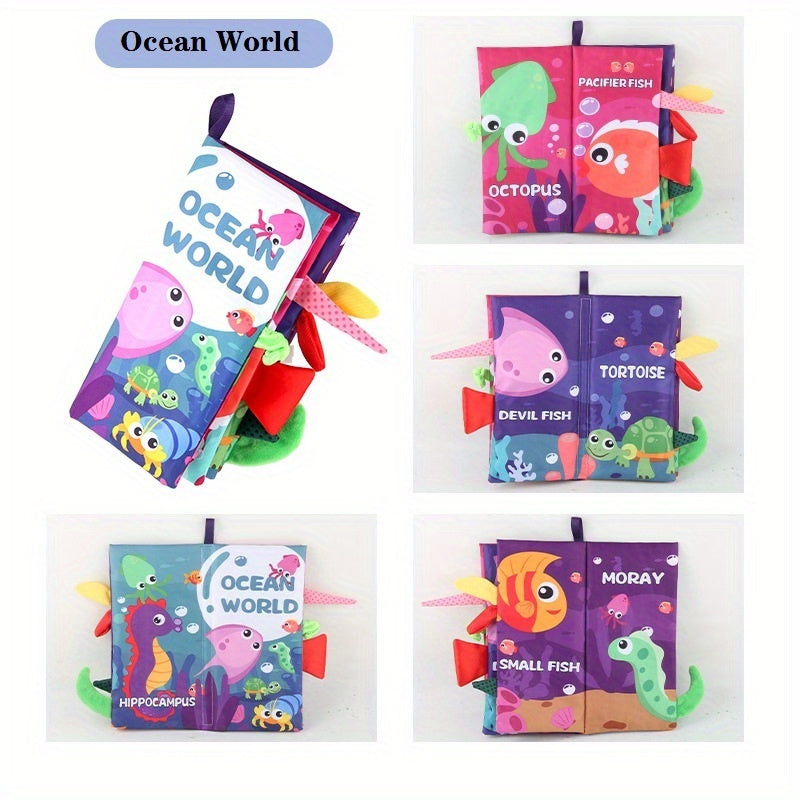 Baby Tail Cloth Book Animal Series Infant Early Education Toy