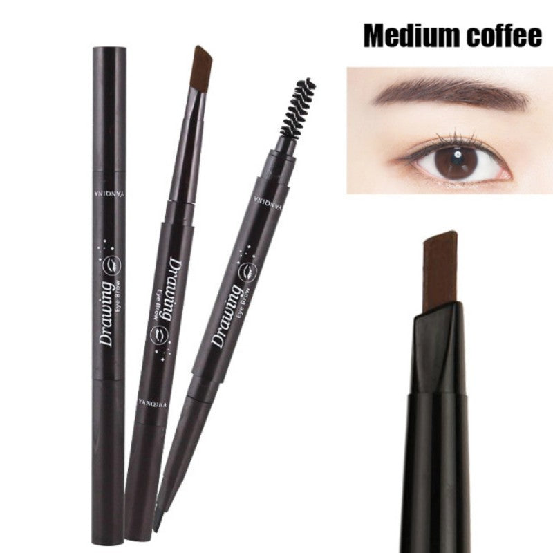 Waterproof Natural Makeup Eyebrow Pencil Double Heads Long-lasting