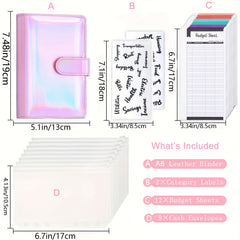 Budget Binder with Zipper Envelopes & Expense Budget Sheets