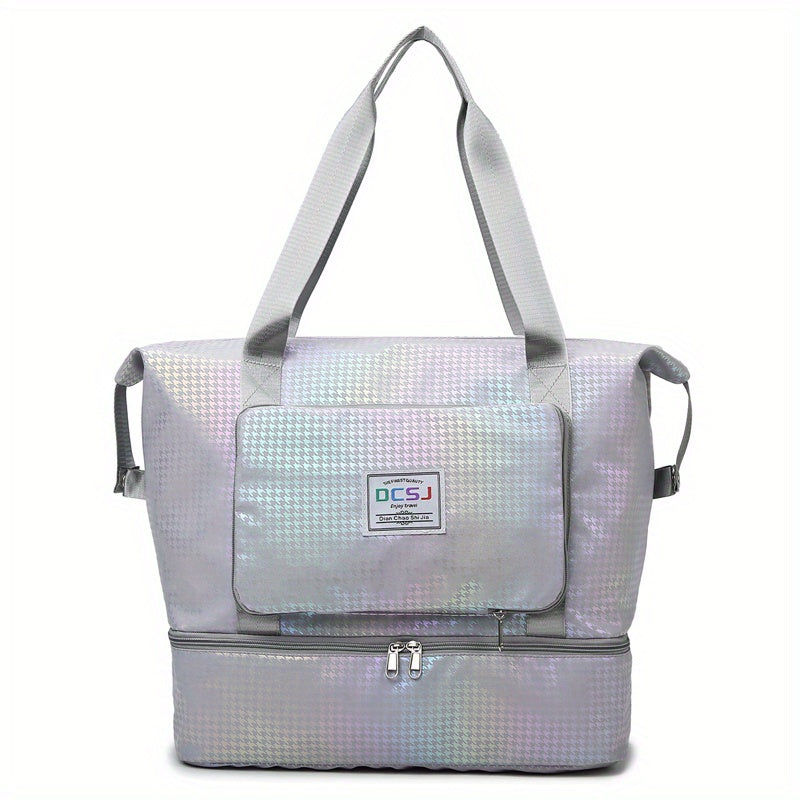 Stylish Laser Travel Luggage Handbag Lightweight Versatile Sports Bag