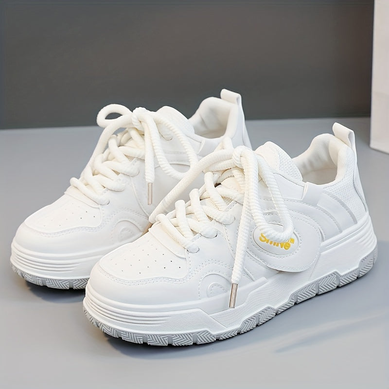 Women's Lace up Platform Sneakers Outdoor Running Shoes