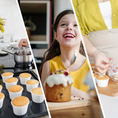 50pcs Golden Cupcake Cups Heat Resistant Paper Cupcake Molds Disposable