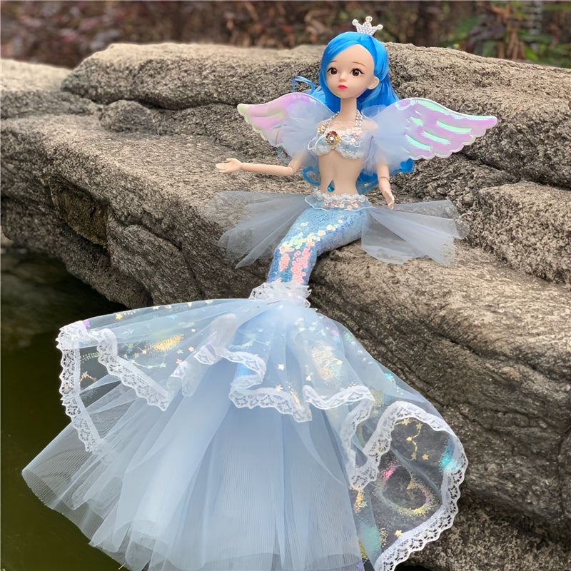 17'' Mermaid Doll Toy For Girls - Birthday Gift Pretend Play House Dress Up Toy