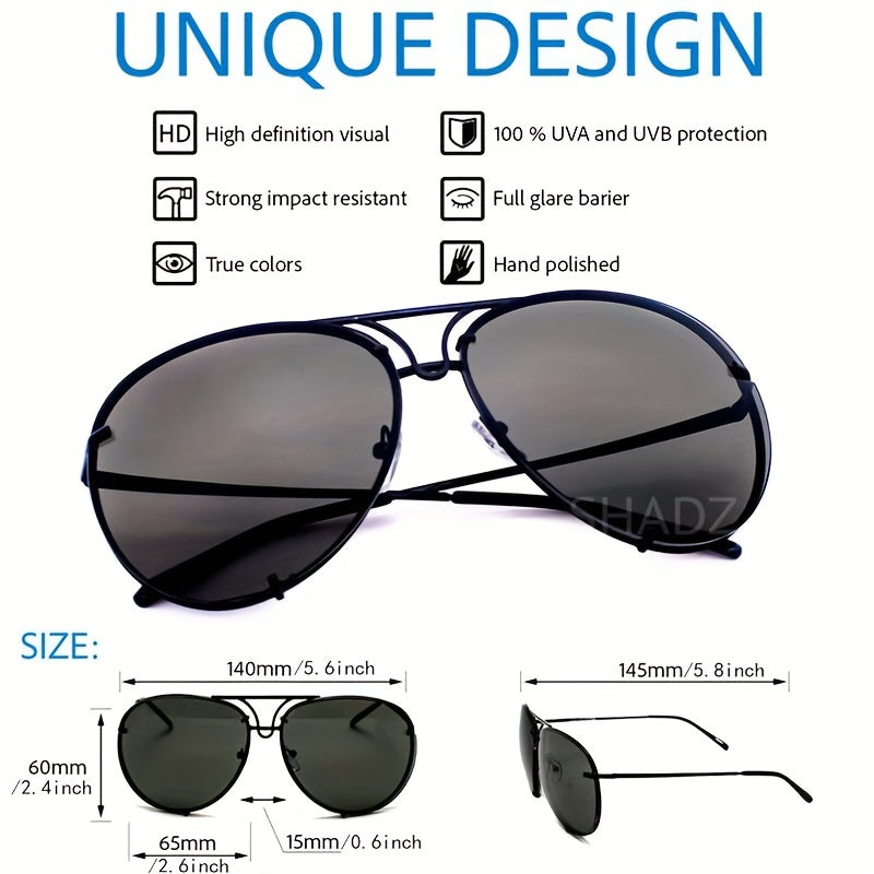 Aviator Sunglasses Thin Metal Frame Mirrored Lens UV Protection