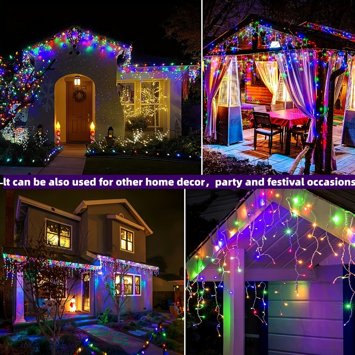 Solar Ice Pillar String Light 4M 96LED