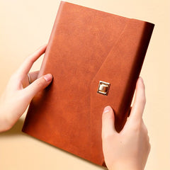 A5 Faux Leather Office Notebook Binder