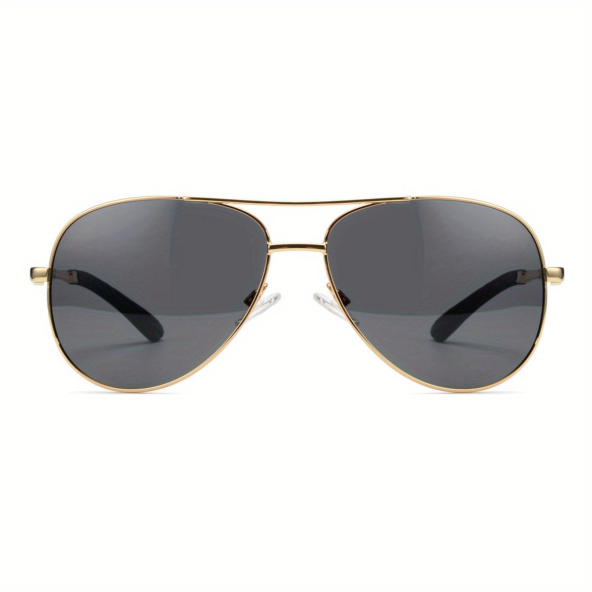 OUWEN Aviator Sunglasses Golden Frame Gray Lens UV Protection