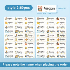 Transparent Custom Name Sticker Waterproof Office School Label Scrapbook Tag